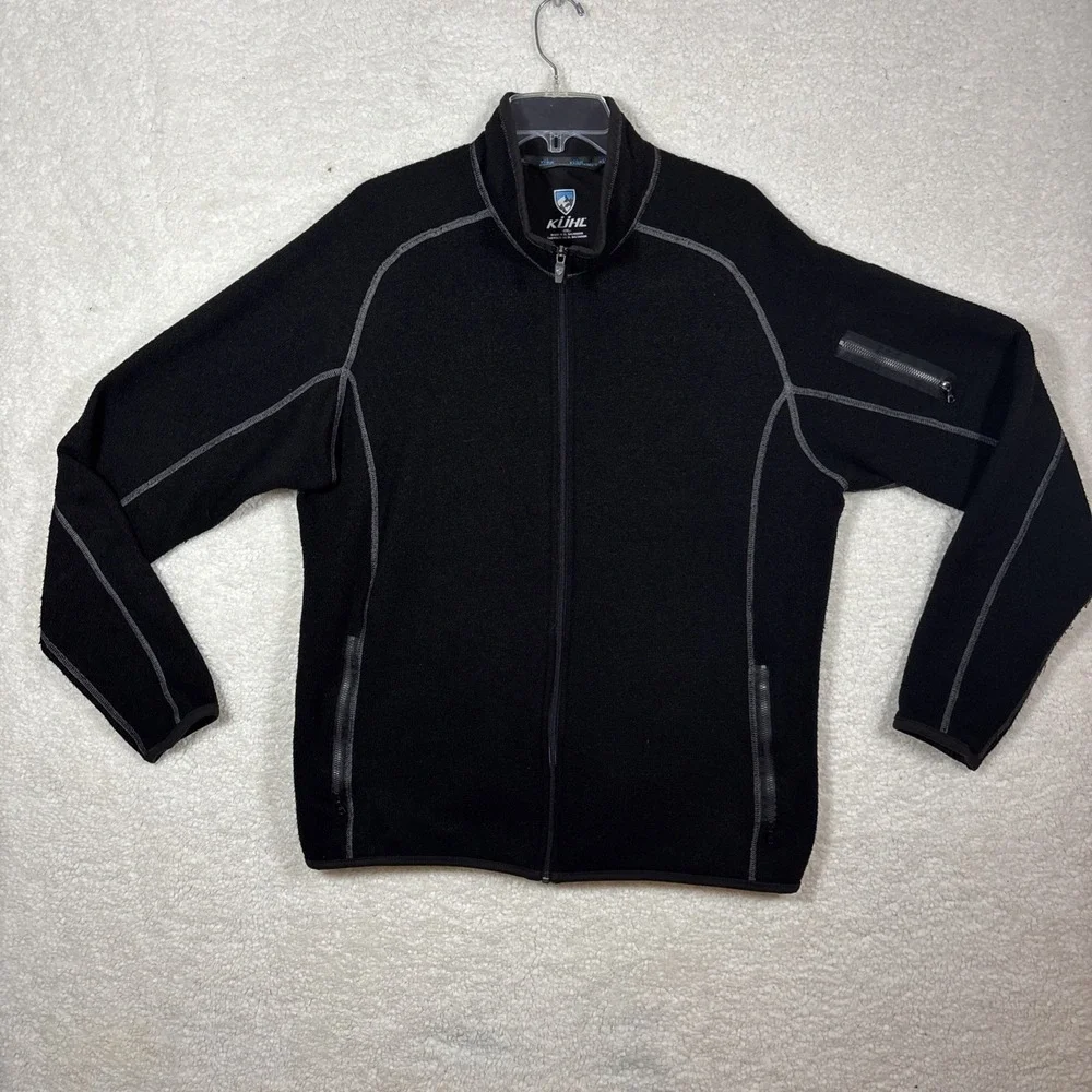 Kuhl Revel Full Zip Fleece Jacket Mens‎ XXL Black  Performance Sweater